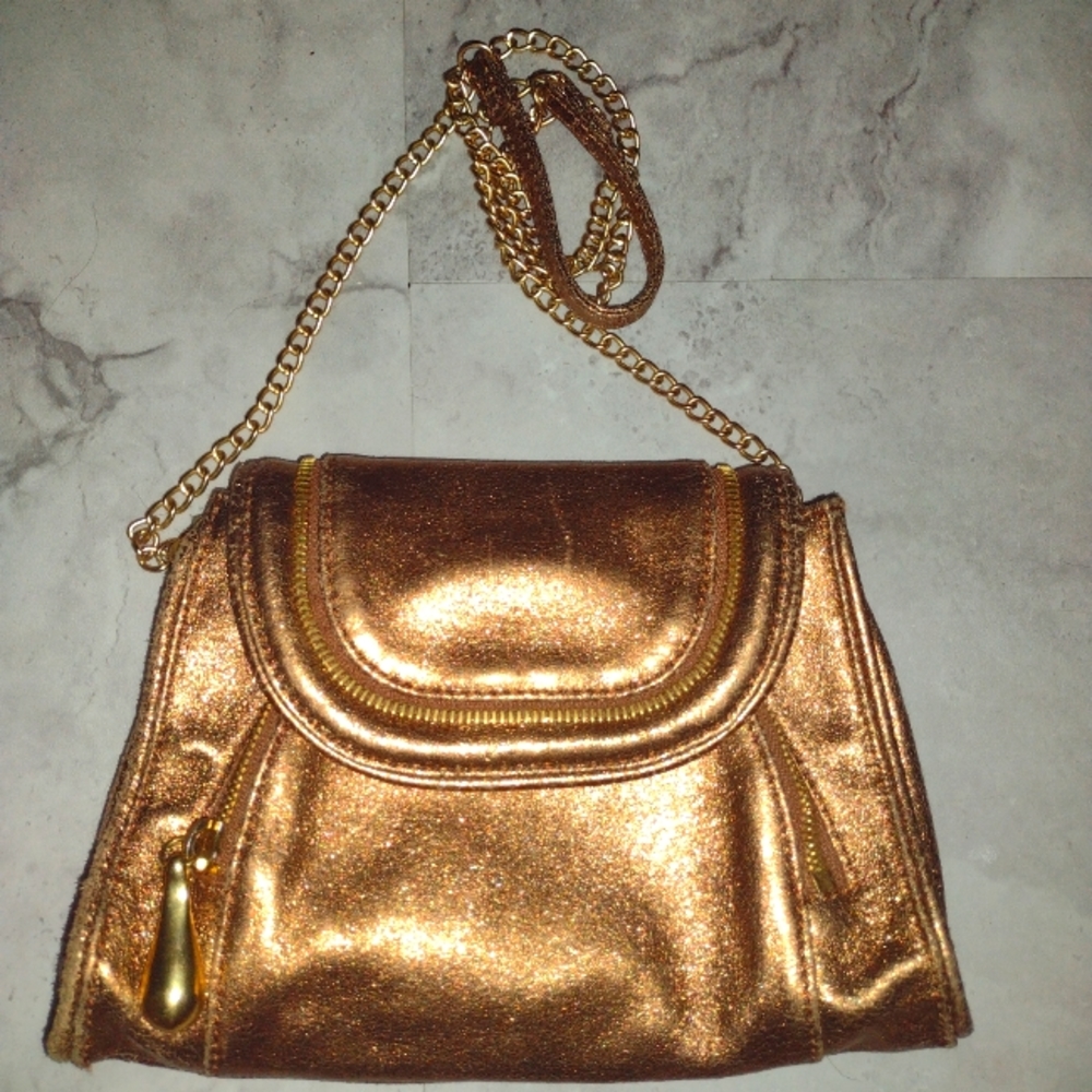 Hobo International gold zipper crossbody bag